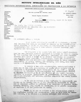 Carta de Víctor Escardó y Anaya al Dr. Héctor Peraza 22/1/1959
