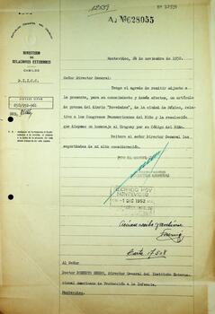 Carta de Alfredo Pacheco al Director del IIAPI, Roberto Berro