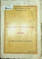 El Consejo Venezolano del Niño y la obra pro-menor en Venezuela