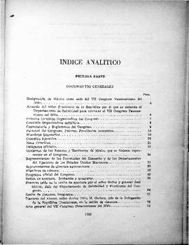 Memoria del VII Congreso Panamericano del Niño. Tomo 1