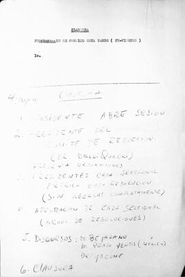 Programa de la sesión de Clausura