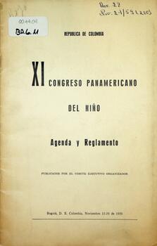 XI Congreso Panamericano del Niño. Agenda y reglamento [Documento 28]