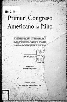 Primer Congreso Americano del Niño. 3er Boletín