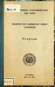 Eighth Pan American Child Congress. Program
