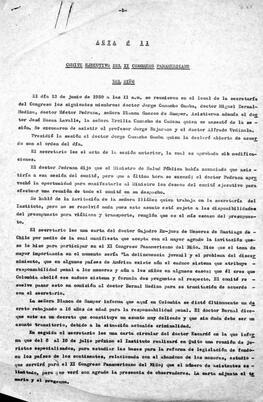Actas del Comité Ejecutivo del Congreso n° 11 a 30