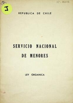 Chile. Servicio Nacional de Menores. Ley orgánica
